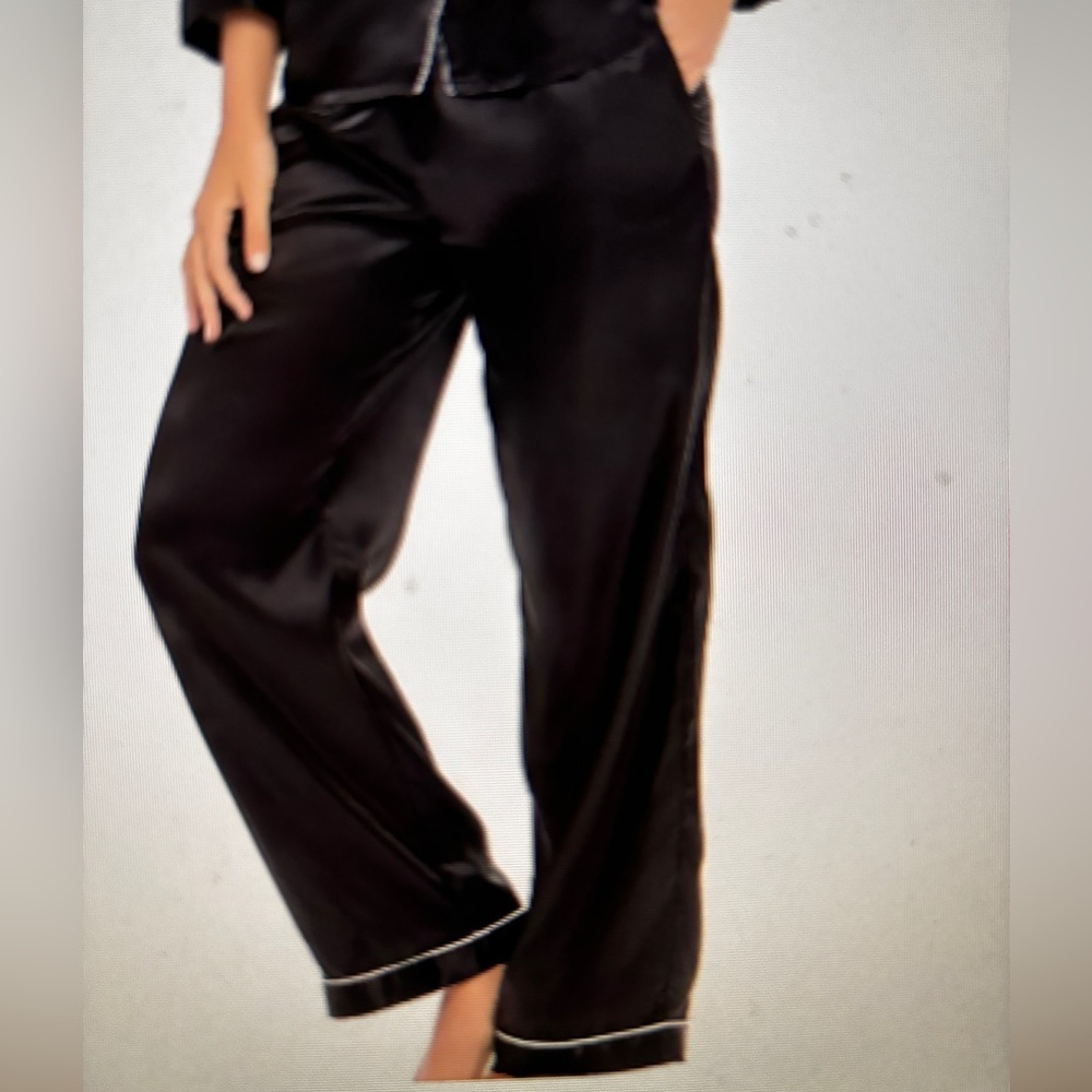 Alexander Del Rossa Satin Pajama Bottoms Women‎ 3XL Coastal Florida Loungewear - Picture 9 of 9